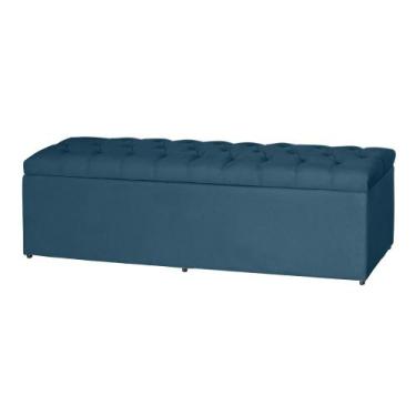 Imagem de Baú Recamier Calçadeira Imperatriz Captone Estofada Para Quarto Cama Q