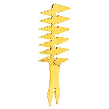 Imagem de Pente de Estilo de Cabelo, Pente de Cabelo Estável e Durável para Estilo de Cabelo Exclusivo para Uso a Longo Prazo Masculino (Ouro)