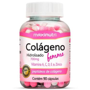 Imagem de Colágeno Hidrolisado Femme com Vitaminas E A C D e Zinco 90 Cápsulas M