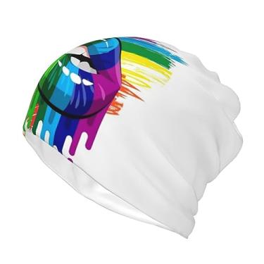 Imagem de Gorro de caveira de orgulho gay LGBT arco-íris gorros largos e despojados boné cachecol elástico envoltório de cabeça para homens mulheres inverno, Lgbt Pride-t00007, tamanho �nico