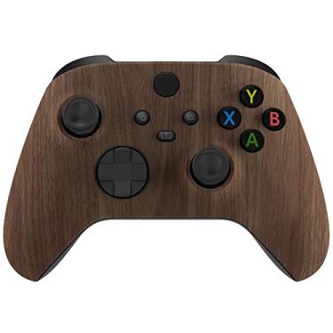 Imagem de eXtremeRate Custom Shell for Xbox Series X & S Controller, Wood Grain Replacement Cover Front Housing Cover for Xbox Core Controller Wireless
