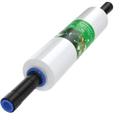 Imagem de Película de envoltório elástico - Fugacity 38 cm x 300 metros de envoltório retrátil para embalagem de paletes, resistência industrial 1 rolo de envoltório elástico com alças, rolo de plástico de embrulho móvel, calibre 60, 1 pacote, transparente