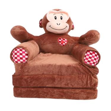 Imagem de Sofá infantil Vomeko, padrão de desenho animado, mini sofá multifuncional dobrável, sofá infantil dobrável, sofá conversível em cama, para leitura, presente relaxante para menina (Forma de dinheiro)