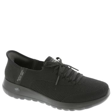 Imagem de Skechers Tênis feminino Go Walk Joy Abby Hands Free Slip-ins, Preto/preto, 6 Wide
