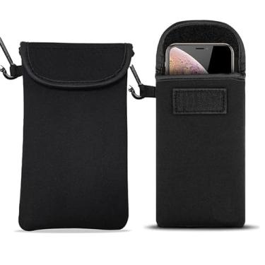 Imagem de Capa universal de neoprene para celular à prova de choque, mosquetão para iPhone 16 15 14 13 12 11 Pro Max 11 XR XS Max Google Pixel 8 7 6 Pro OnePlus Nord N200 Motorola One 5G Moto G Stylus