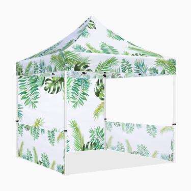 Imagem de Tenda de dossel pop-up de 25 x 25 cm com paredes laterais, série ABLEM8CANOPY ULTRA8 tenda de sombra instantânea resistente para uso ao ar livre comercial ou evento esportivo, pátio, bagageiro, quintal (selva, 1 + 2 paredes)