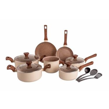 Imagem de Mimo Style, Conjunto de Panelas com 10 Peças Indução Crema Cook