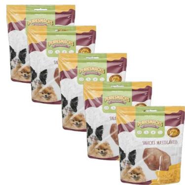 Imagem de Kit 5 Petisco Cachorro Orelha Suina Snacks Puresnacks
