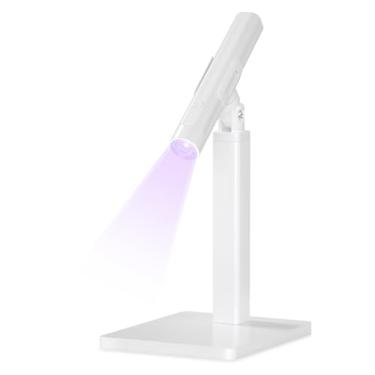 Imagem de Lâmpada de terapia de luz portátil para unhas com suporte para lâmpada Suporte multifuncional giratório de 360 graus Conjunto de lâmpada para assar unhas