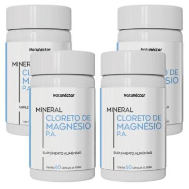 Imagem de Kit Combo 04 UND Cloreto de Magnésio P.A. 60 Cápsulas  Natunéctar 240 