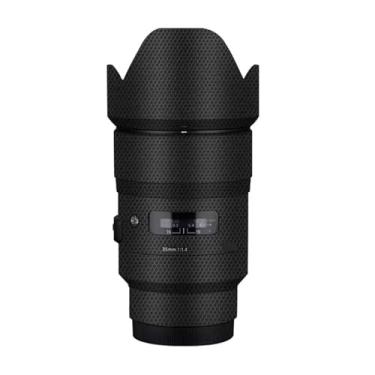 Imagem de Película de lente de câmera 35 1.4 Sony Coat Wrap Película protetora decalque do corpo adesivo anti-arranhões Acessórios para Sigma 35 mm F1.4 DG HSM Art Apto para Sony Mount Camera 1:1.4 (preto