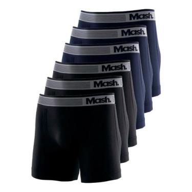 Imagem de Kit com 6 Cuecas Boxer Mash 710.01 Colorido, Preto, G