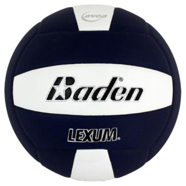 Imagem de Baden | Lexum | Microfibra Composto Premium de Voleibol Oficial para Jogos de Ensino Médio | Tamanho Oficial 13U a 18U + Peso | Aprovado pela AVCA | Azul Marinho/Branco