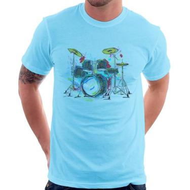 Imagem de Camiseta Bateria Arte - Foca na Moda, Azul bebê, G