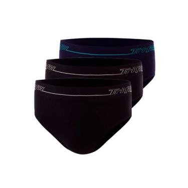 Imagem de Kit com 3 Cuecas Slip Trifil 0543 Colorido, Preto, 1XG