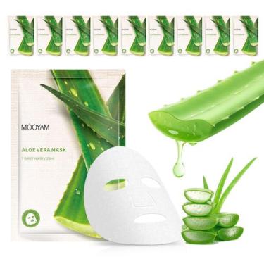 Imagem de Máscara Facial Hidratante GUOYAOLIFU Aloe Vera 25mL - Para Mulheres