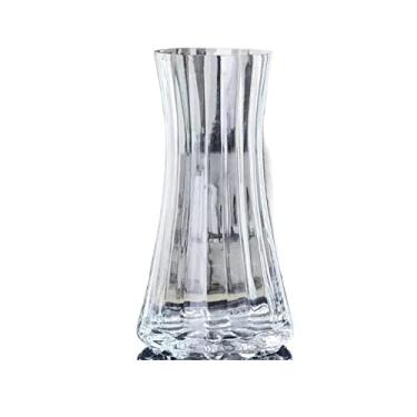 Imagem de Vaso Vasos simples de cor primária, vasos de vidro transparentes à base de água, flores secas, arranjo de flores, sala de estar, mesa de chá, vasos de flores Vaso de flores(B,Médio)