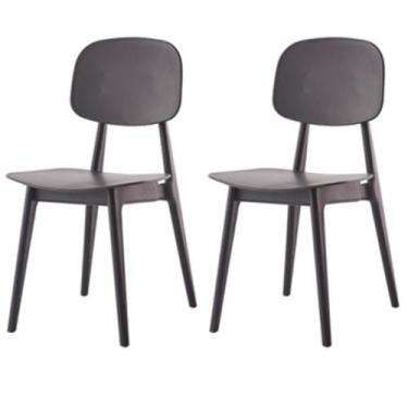 Imagem de Kit 2 Cadeiras Vegas Com Estrutura em Polipropileno Fratini, Preto