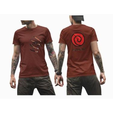 Imagem de Camiseta Anime Naruto Raposa  Algodão Unissex Camisa 100% algodão Naru
