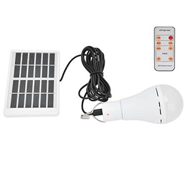 Imagem de Lâmpada solar solar GRCFUMO, luz solar eficiente com timer remoto, lâmpada LED movida a energia solar para camping de jardim com galinhas de galinha