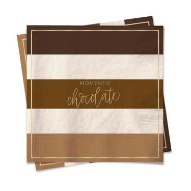 Imagem de Guardanapo de Papel 32,5x32,5cm Tons de Chocolate - 20 Un - Cromus