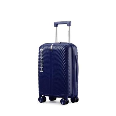 Imagem de ALLABARD Mala de Bordo 8kg Padrão ANAC em PP Rígido Anti Arranhão com Ziper Duplo Antifurto Cadeado com Senha e Rodinhas Duplas Removíveis 360 Dakar 18 (Azul)