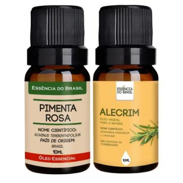 Imagem de Kit Óleo Essencial Pimenta Rosa + Óleo Vegetal Alecrim 10ml - Essência