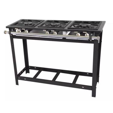 Imagem de Fogão Industrial 3 Bocas 1QS/2QD 30x30 Linha Extra Baixa Pressão Venâncio E3