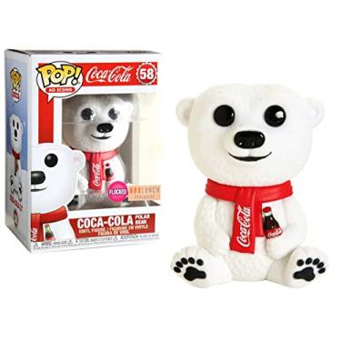 Imagem de Funko POP! Ad Icons: Coca-Cola Polar Bear [Flocked] #58 Limited Edition Exclusive Bundled with PET Compatible .50mm Extra Rigged Protector