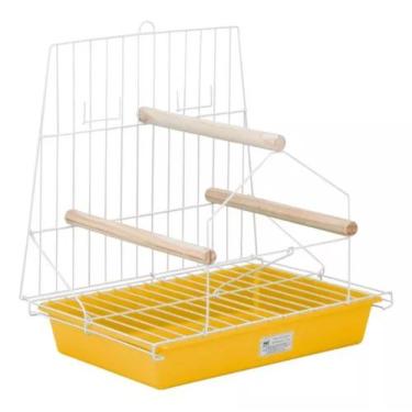 Imagem de Poleiro Dobrável 3 Pontas para Pássaros - MONACO, Amarelo