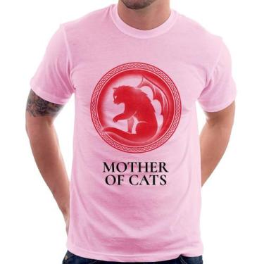 Imagem de Camiseta Mother of Cats - Foca na Moda, Rosa bebê, P