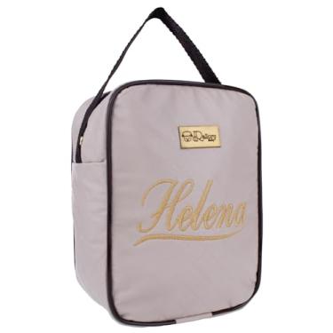 Imagem de Porta Mamadeira Bebê Lancheira Marmitinha Frasqueira Térmica Personalizada com Nome (Bege Menina)