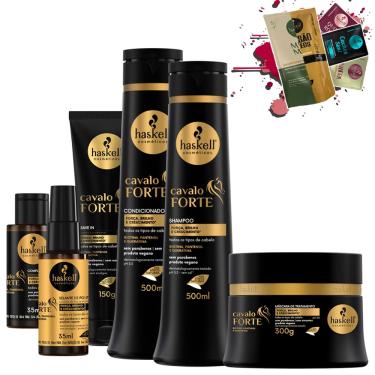 Imagem de Kit Haskell Cavalo Forte Sh Cond 500 Masc Completo 6 Itens