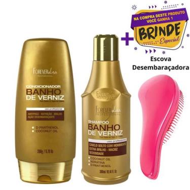 Imagem de Kit Forever Liss Banho de Verniz Shampoo 300ml + Condicionador 200g Or