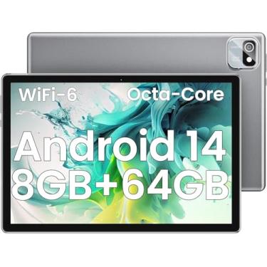 Imagem de Tablet Android 2025, tablet Android 14 de 10,5 polegadas Octa-Core, 8 GB de RAM + 64 GB de ROM 1 TB de expansão, câmera de 2 + 8 MP, BT5, tablets PC 2,4/5G WiFi 6,1080 tela IPS FHD, tablets presentes