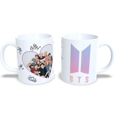 Imagem de Caneca Personalizada  BTS Coração Assinatura - Jlssublimação