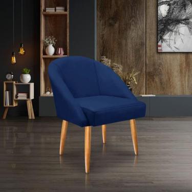 Imagem de Cadeira Lua Veludo Decorativa Luxo Poltrona Lua Sala de Estar, Salão, 