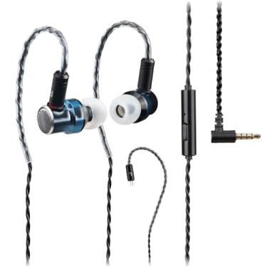 Imagem de TINHIFI C0 com microfone e todos os fones de ouvido abertos de liga de alumínio - impressionante com DAC no ouvido HIFI som e jogos, adequado para homens (Blue black gradient, C0 3.5MM+Mic)