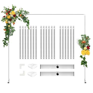 Imagem de KOMCLUB Suporte De Arco Metal Para Cenário Casamento, Balões, 8,9 Pés, Estrutura Quadrada Arqueada, Cerimônia, Festa Aniversário, Formatura, Chá Bebê, Decoração Aniversário