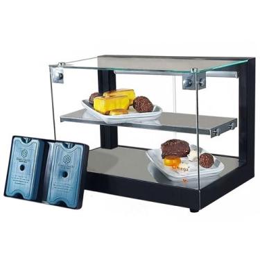 Imagem de B-VFD47 - Vitrine fria Beta 47cm Dupla com 8 Gelo-X Preta - Bivolt - O