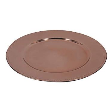 Imagem de Sousplat de Plástico com Detalhes na Borda - Rose Gold