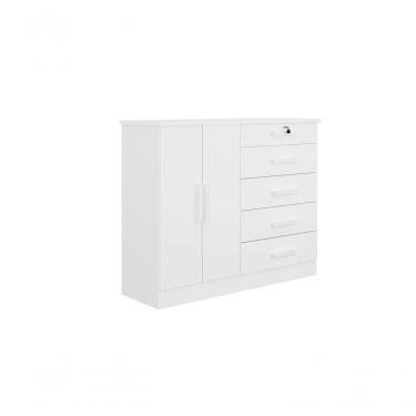 Imagem de Cômoda New Athos 5 Gavetas Com Sapateira D` Doro Branco