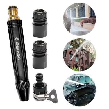 Imagem de Bico Alta Pressão 3 em 1 | Engate Rápido | Pulverizador Multiuso para Carros, Pisos e Jardins | Fluxo Ajustável e Vedação Antivazamento