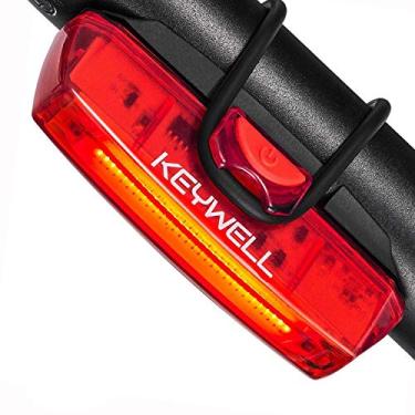Imagem de KEYWELL Bike Tail Light – Luz Traseira de Bicicleta USB Recarregável Super Brilhante LED Vermelho com 6 Ajustes para Lanterna de Segurança de Ciclismo