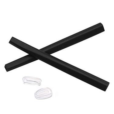 Imagem de PapaViva Kit de borracha de substituição para protetores de nariz e meias auriculares para óculos de sol Oakley Deviation OO4061 - Preto