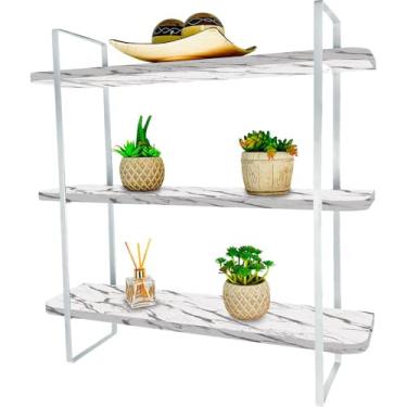 Imagem de Prateleira Nicho De Parede Tripla SLIM Modelo Industrial Decoração Sala Quarto