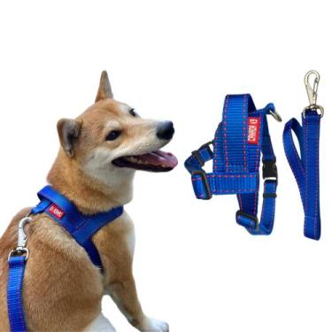 Imagem de Conjunto Peitoral estilo Pontilhado com Guia para Cachorro - Canadá K9