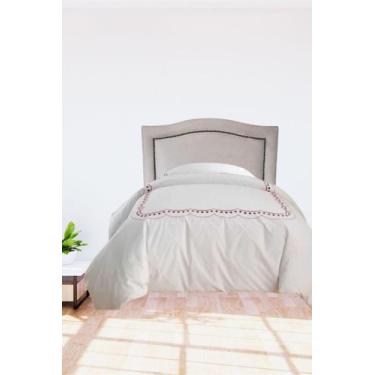Imagem de Cabeceira Para Cama Box Solteiro Línea Veludo Off White - Brilhos Mell