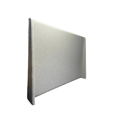 Imagem de Cabeceira Estofada Queen com Abas Não é Segredo Linho Cinza Claro 172x120