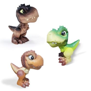 Imagem de Kit 3 Dinossauros T-rex Boneco Mini Baby Dino Jurassic World